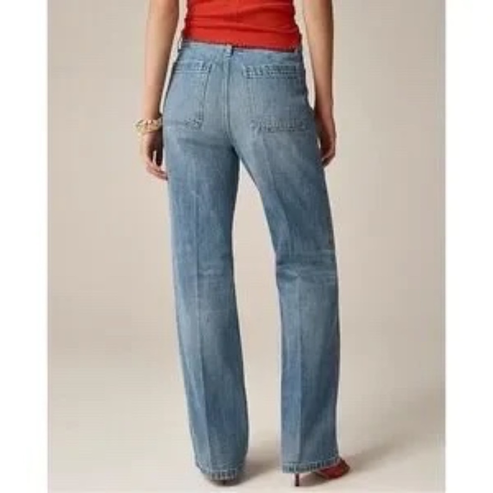 J.Crew | Rouje X J.Crew Marin High-Rise Flare Jean | Storm Wash | 28 - Picture 2 of 9